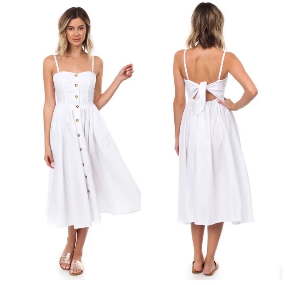 FREE PEOPLE PERFECT PEACH POPLIN MIDI size M